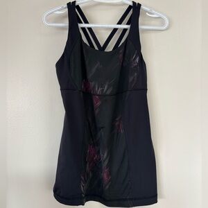 Black Floral Lululemon Tank Top